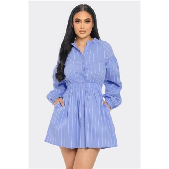 Dresses & Skirts - Striped Poplin Mini Dress